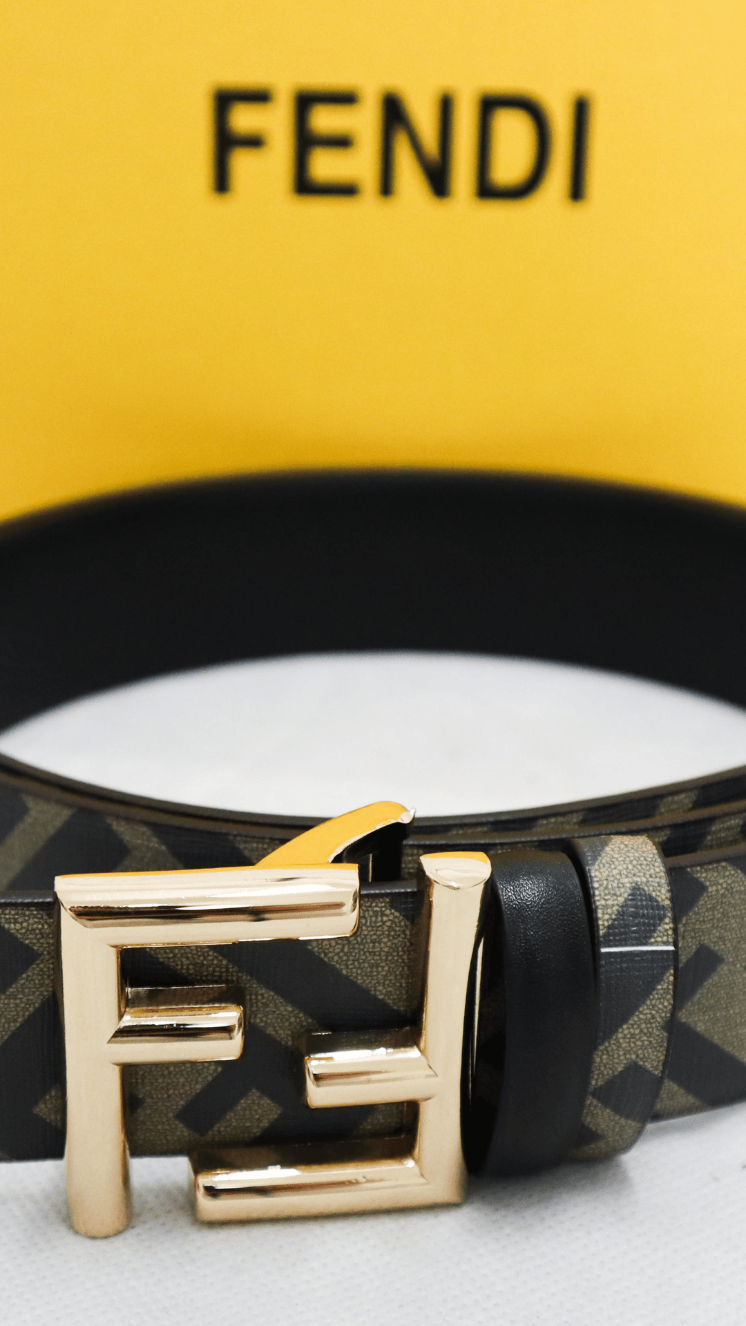 FENDI Cintura reversibile Squared FF