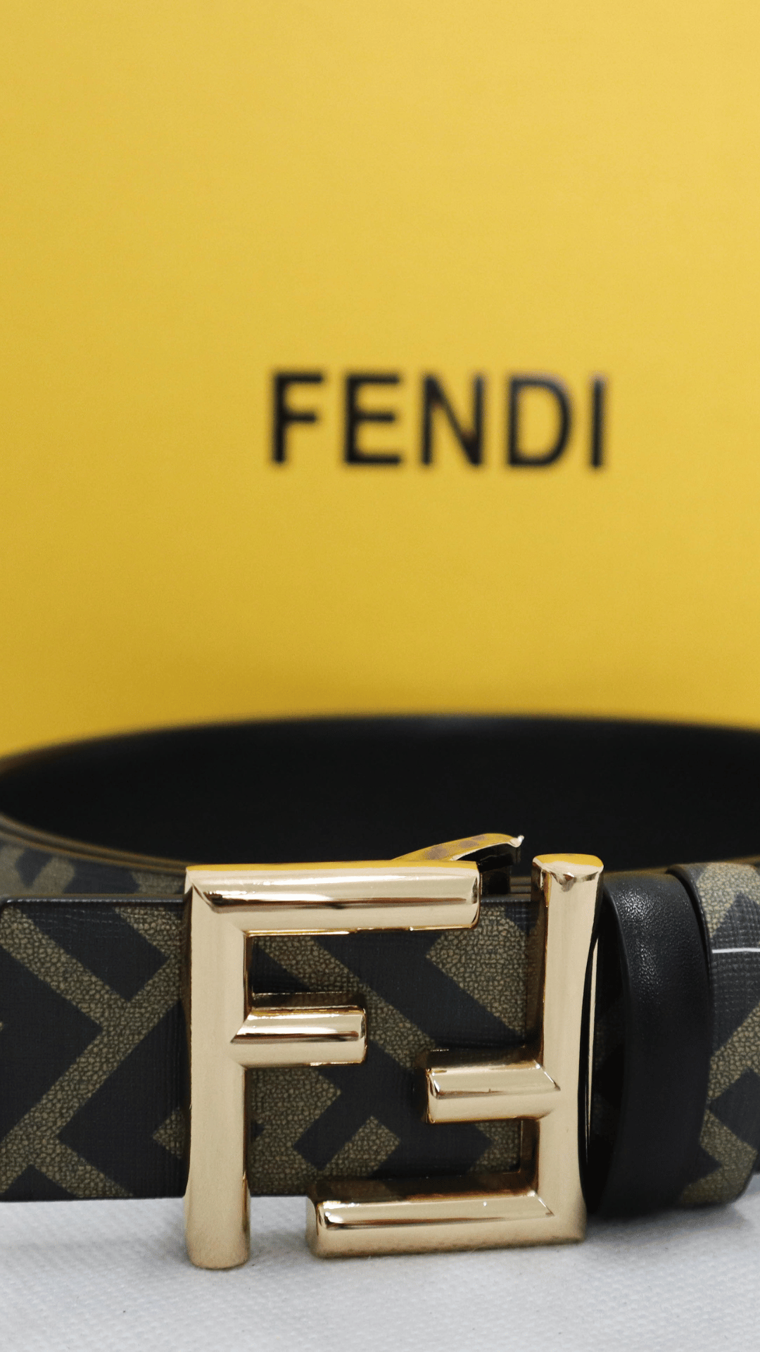 FENDI Cintura reversibile Squared FF