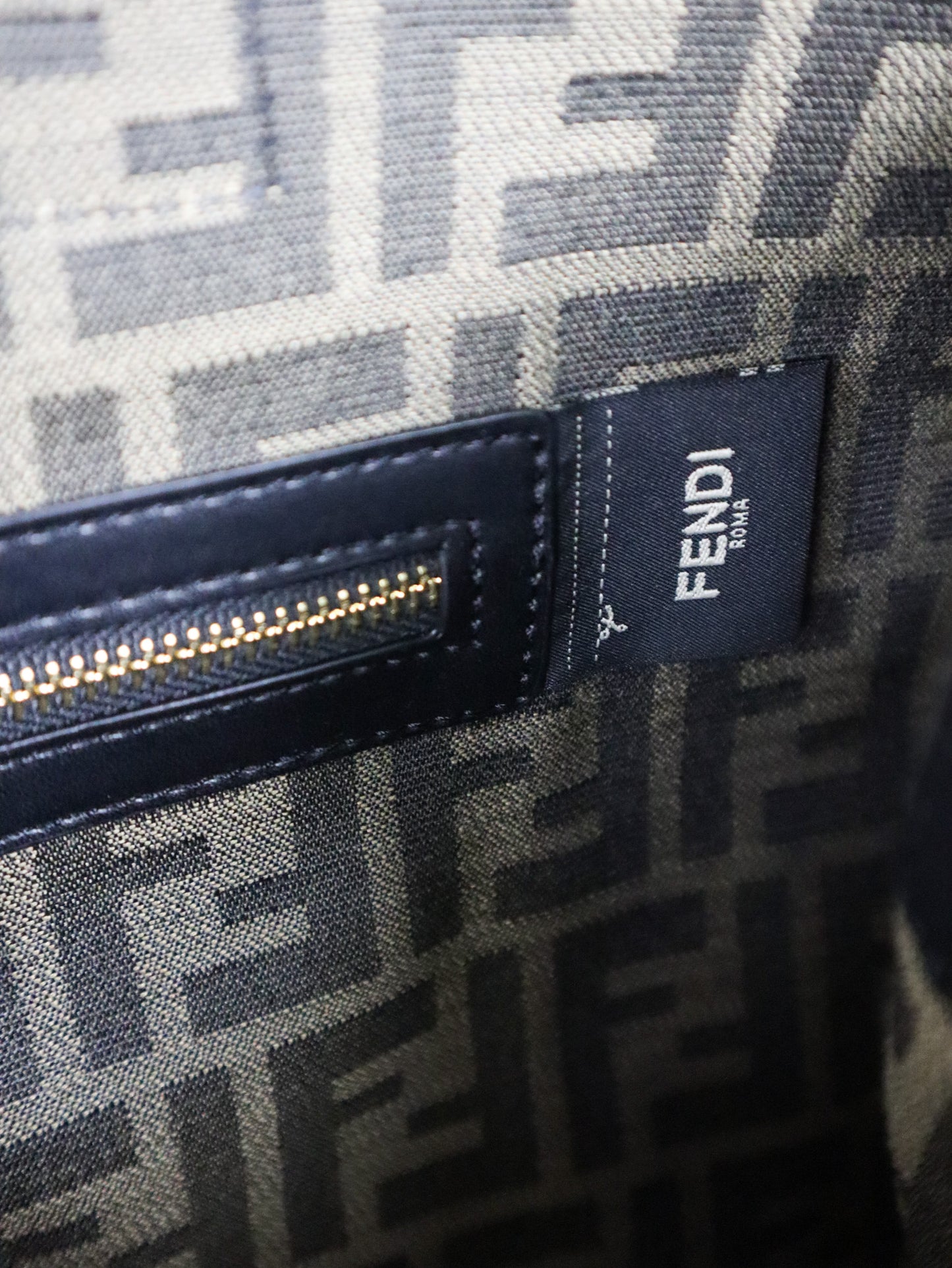 FENDI Shopper FF Jacquard Tessuto Multicolor