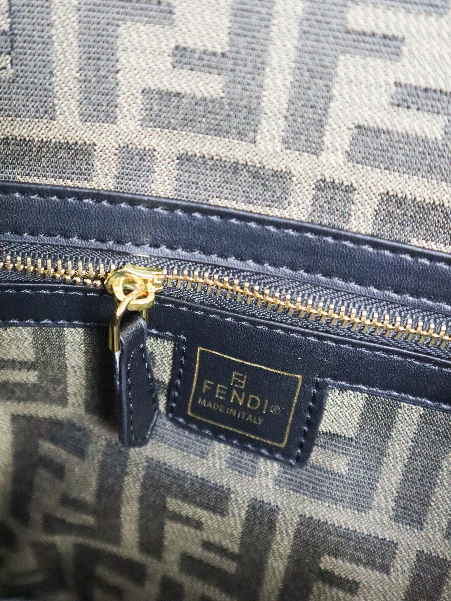 FENDI Shopper FF Jacquard Tessuto Multicolor