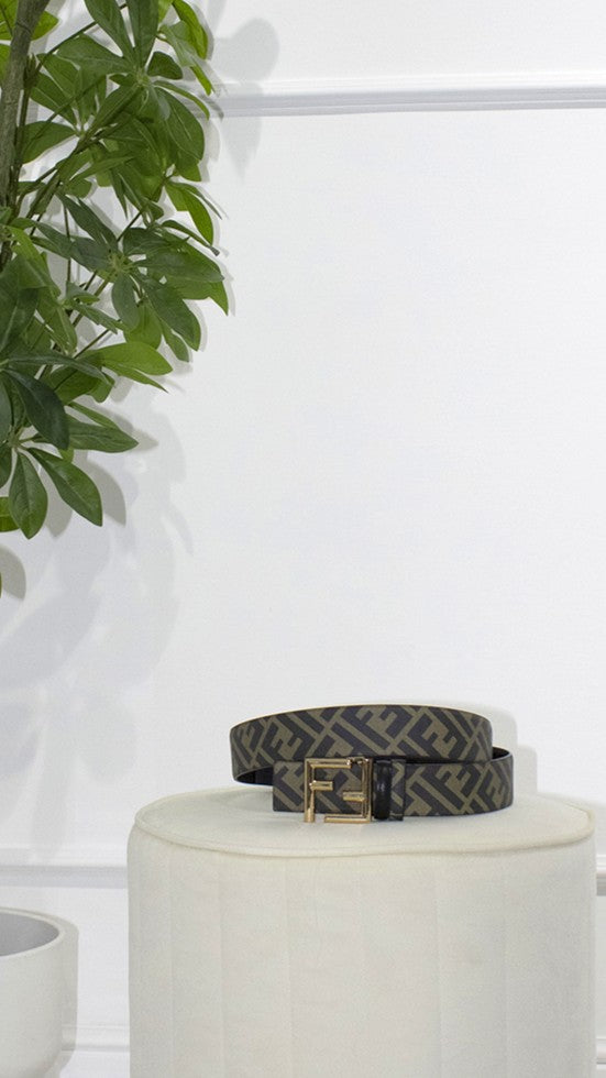 FENDI Cintura reversibile Squared FF