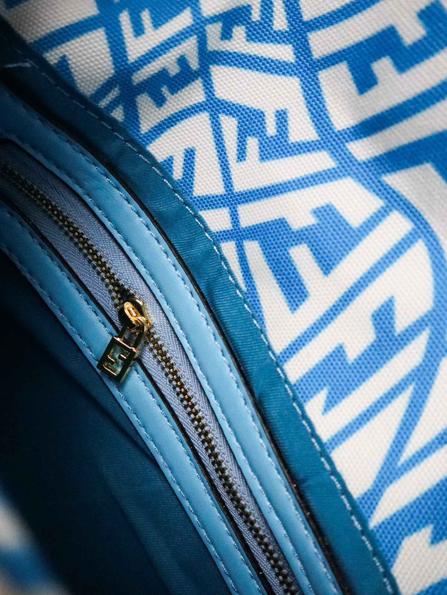 FENDI x Sarah Coleman Borsa FF Vertigo Baguette 1997 azzurra