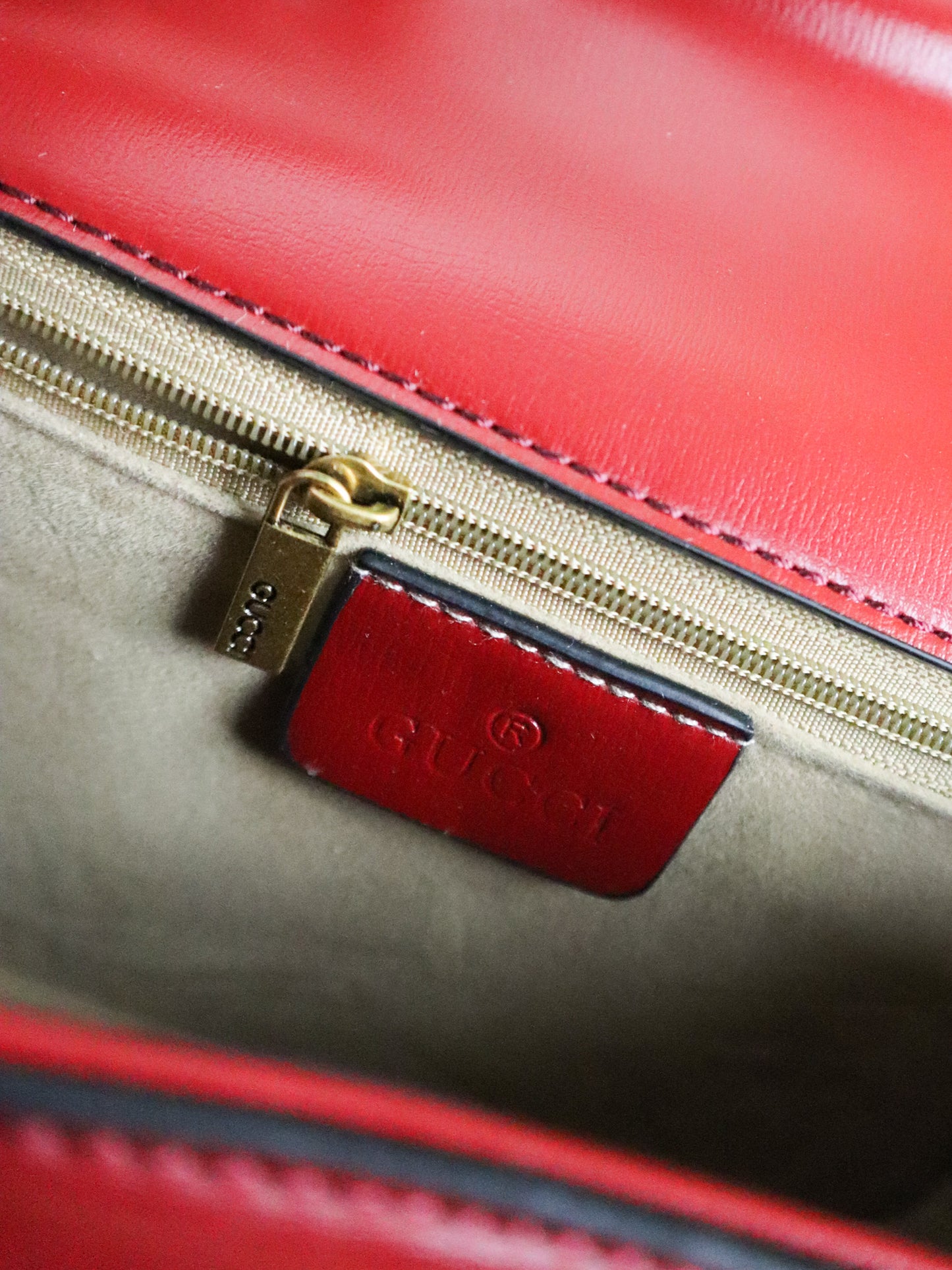 GUCCI Borsa Tote In Bambù rossa