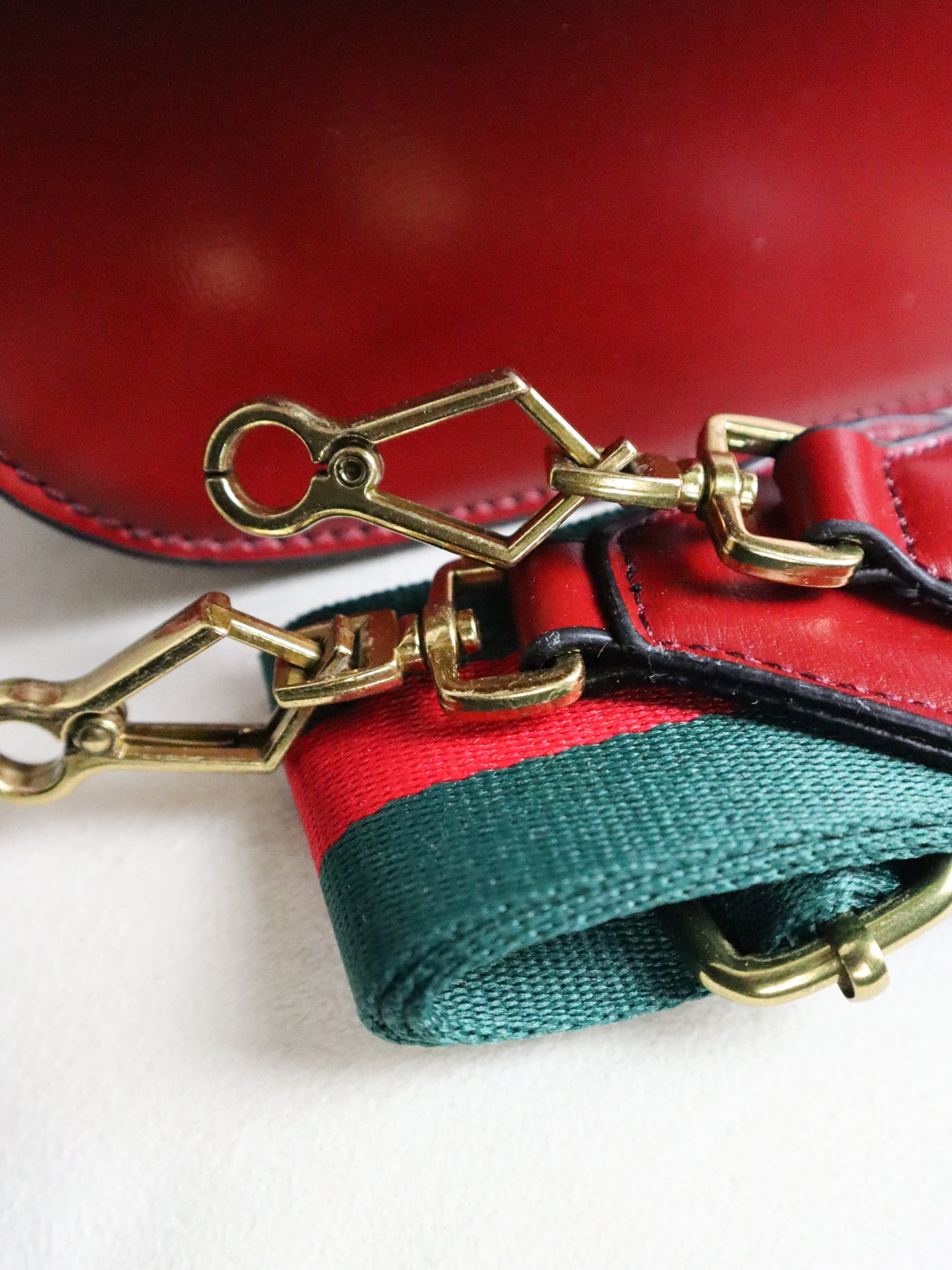GUCCI Borsa Tote In Bambù rossa