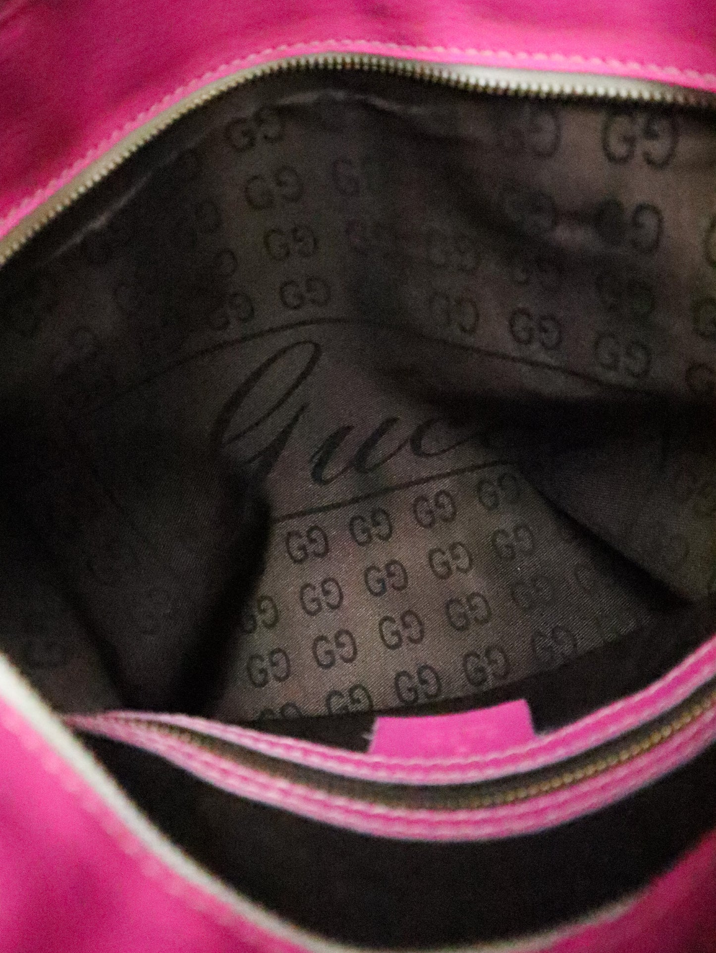 GUCCI Borsa Tote con motivo fucsia