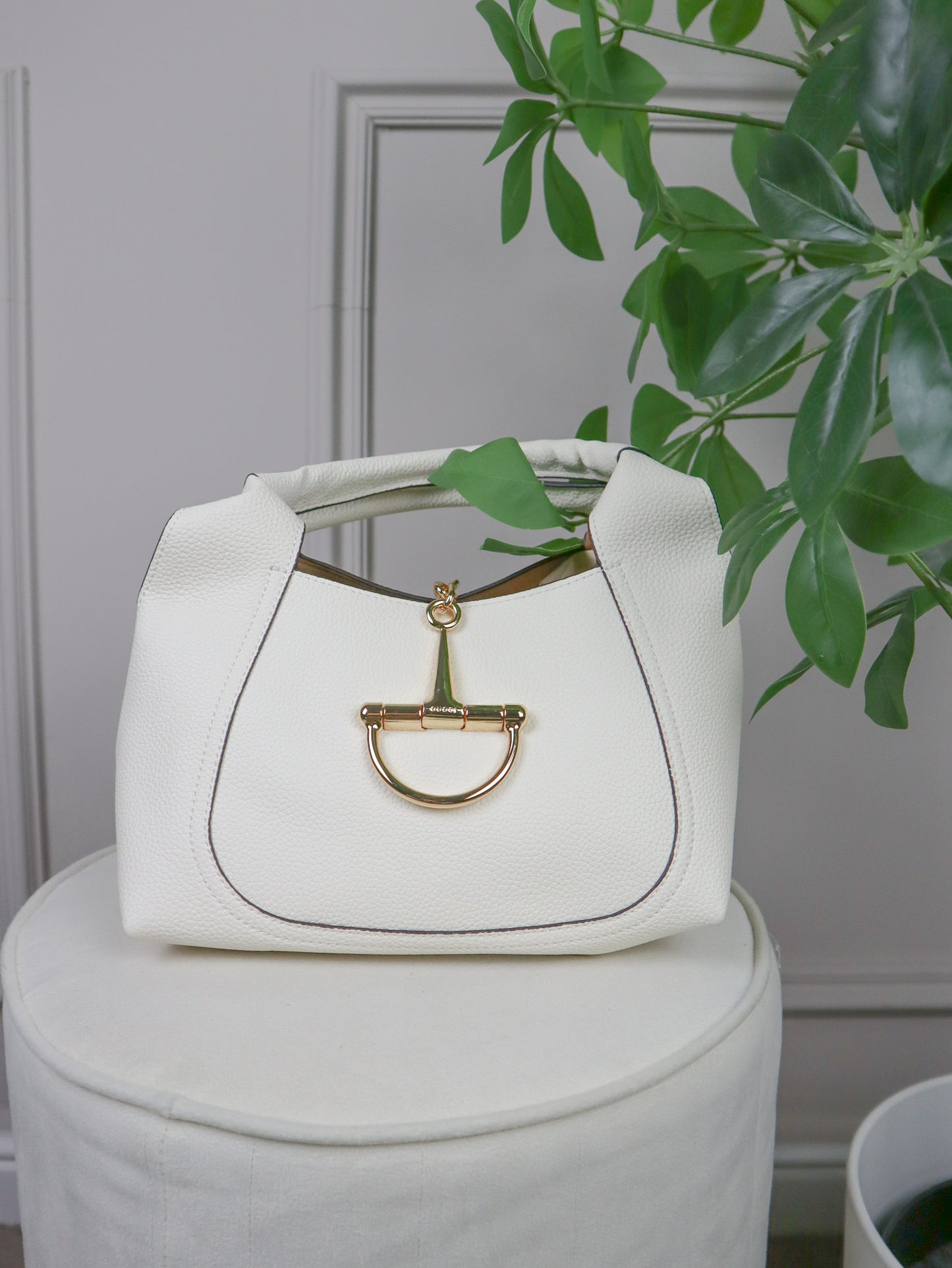 GUCCI Borsa a spalla Softbit misura maxi bianca