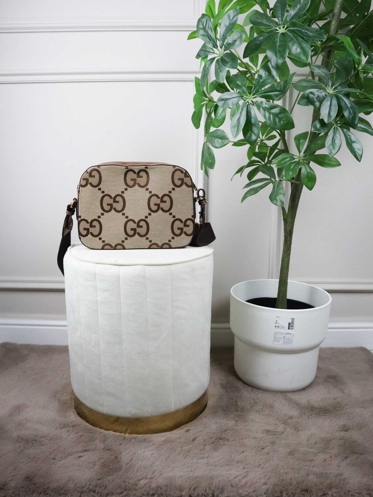 GUCCI Borsa a tracolla in tessuto jumbo GG