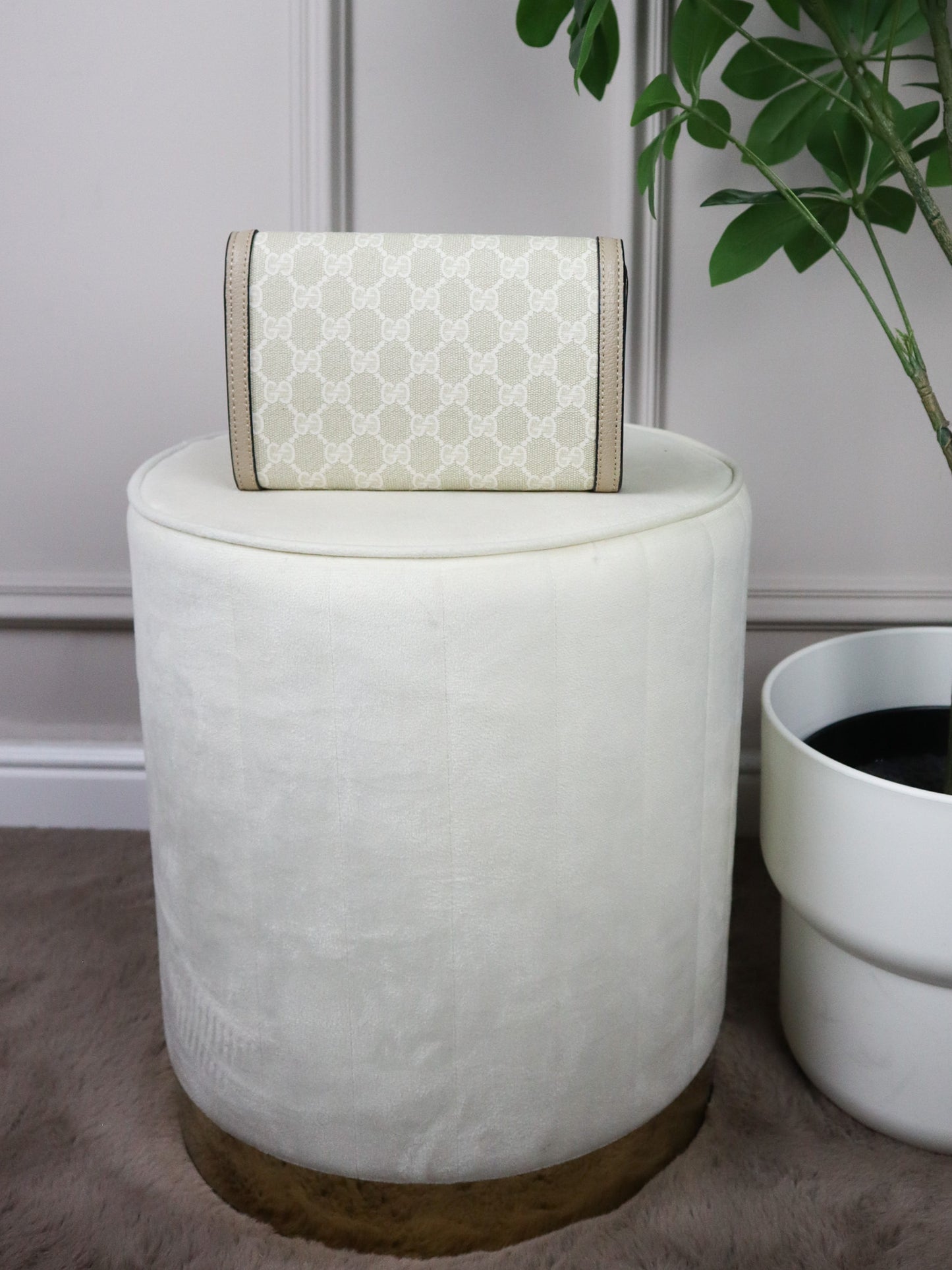 GUCCI Sac mini Dionysus cuir et toile GG beige