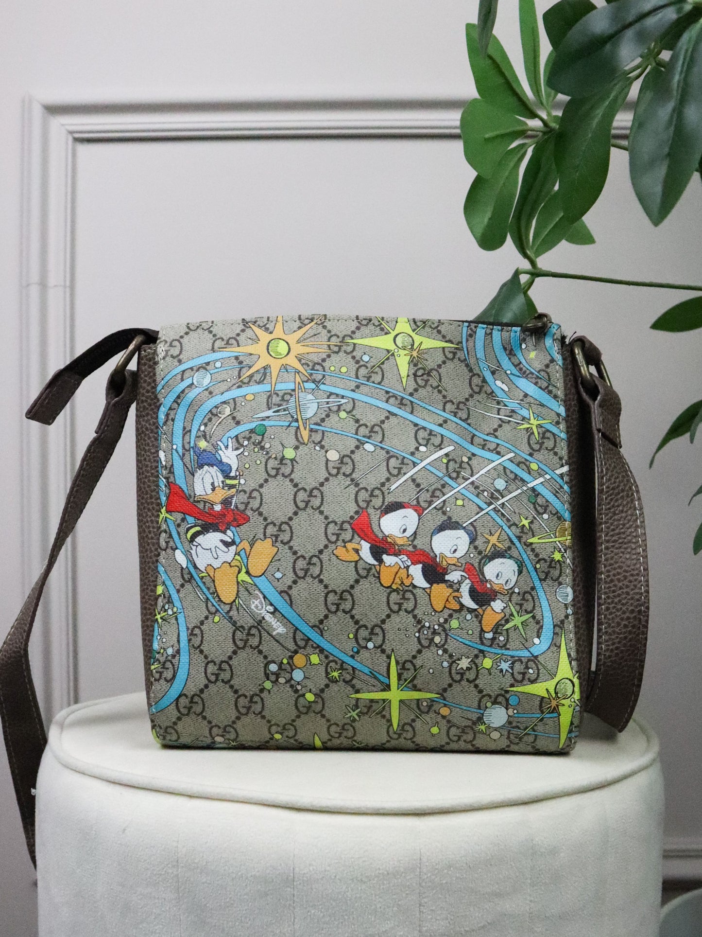 GUCCI X DISNEY GG Supreme Borsa a tracolla con logo multicolor