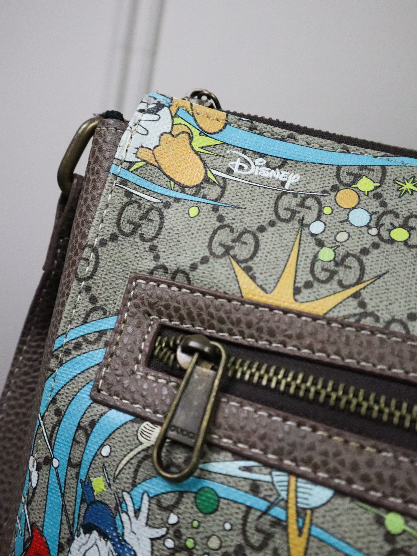 GUCCI X DISNEY GG Supreme Borsa a tracolla con logo multicolor