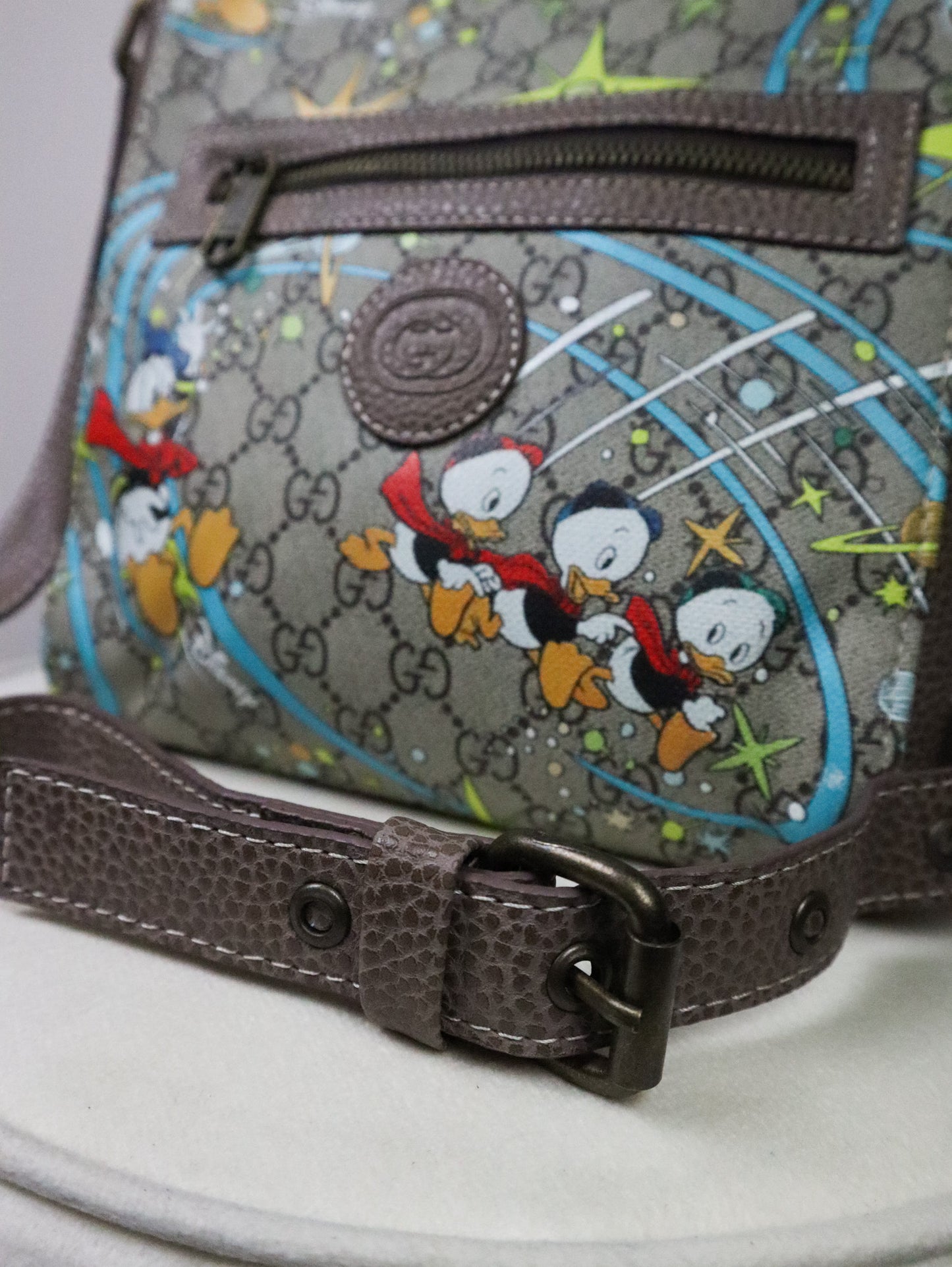 GUCCI X DISNEY GG Supreme Borsa a tracolla con logo multicolor