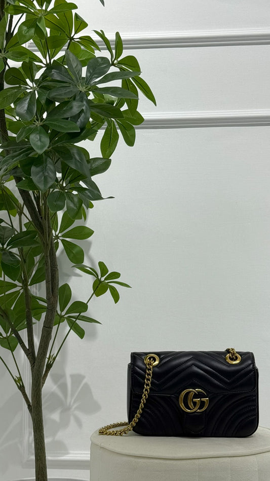 GUCCI Borsa a spalla Marmont nera