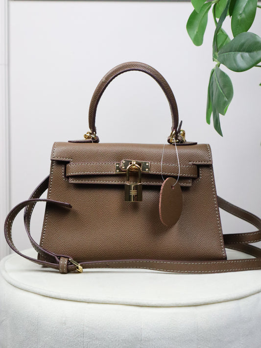 HERMES Borsa Kelly marrone