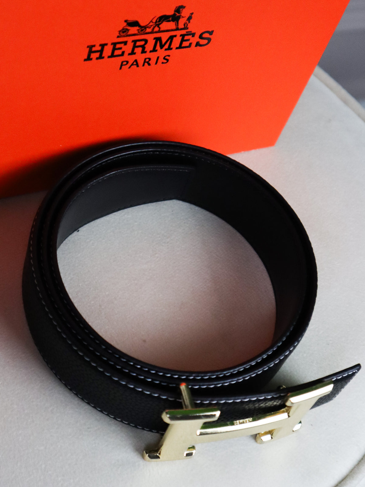 HERMES Cintura fibbia oro