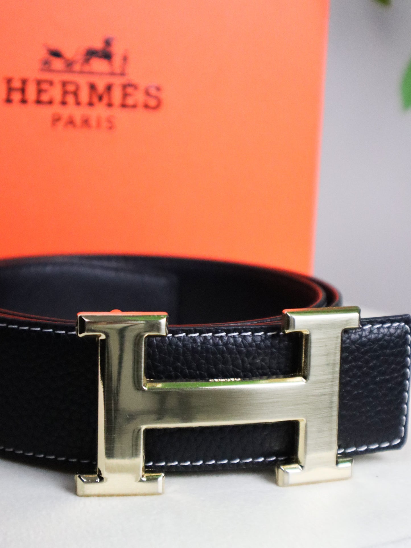 HERMES Cintura fibbia oro