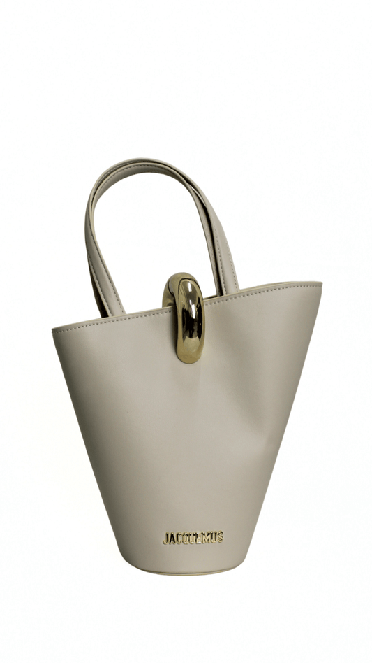 JACQUEMUS Borsa a Secchiello Le Petit Bambola bianca