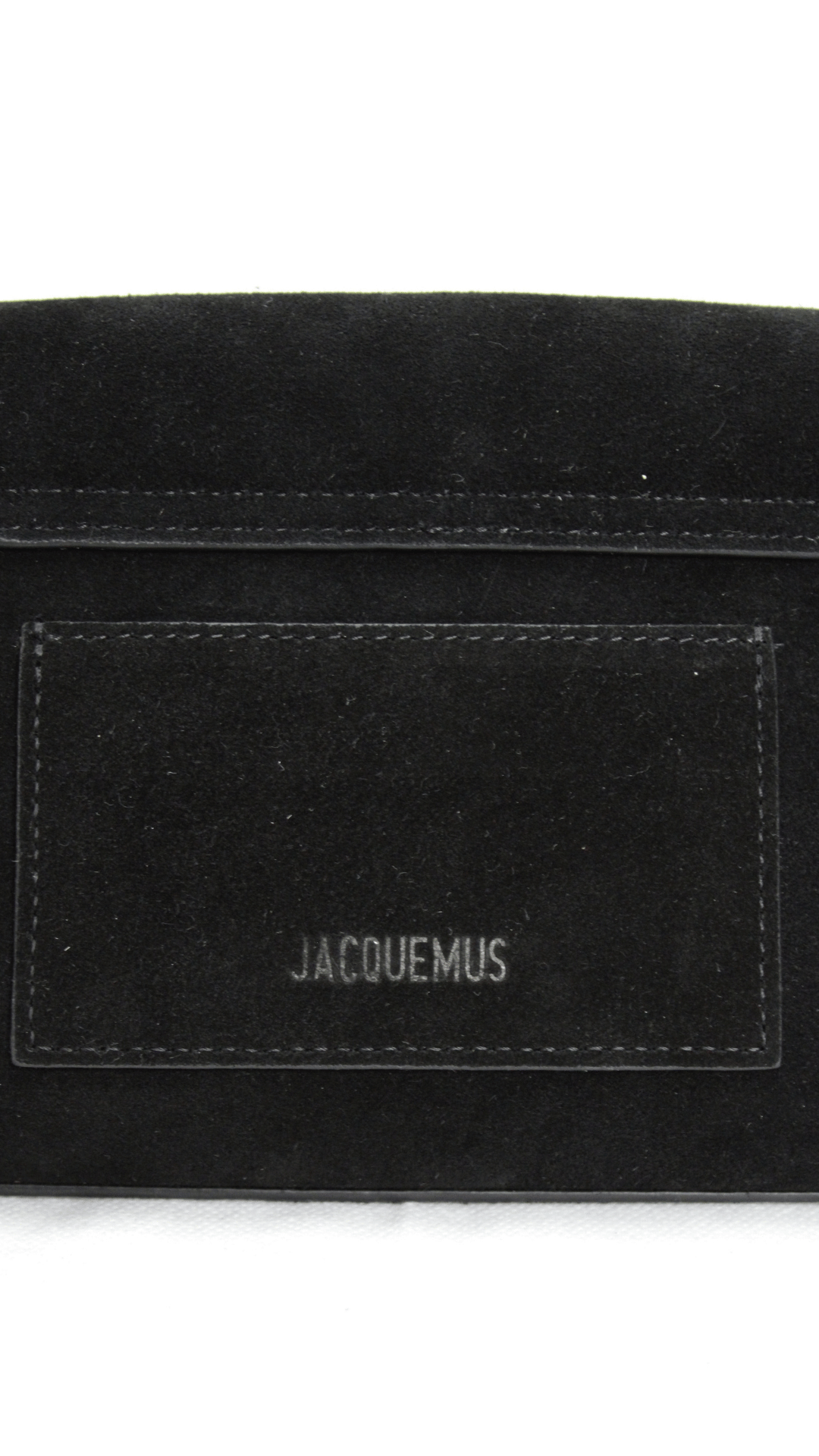 JACQUEMUS Pochette Luz in Camoscio Nero