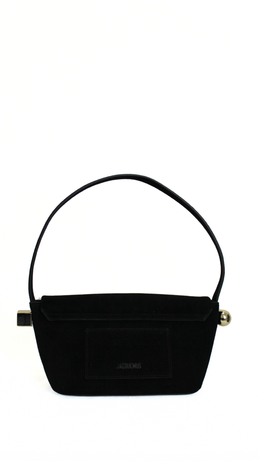 JACQUEMUS Pochette Luz in Camoscio Nero