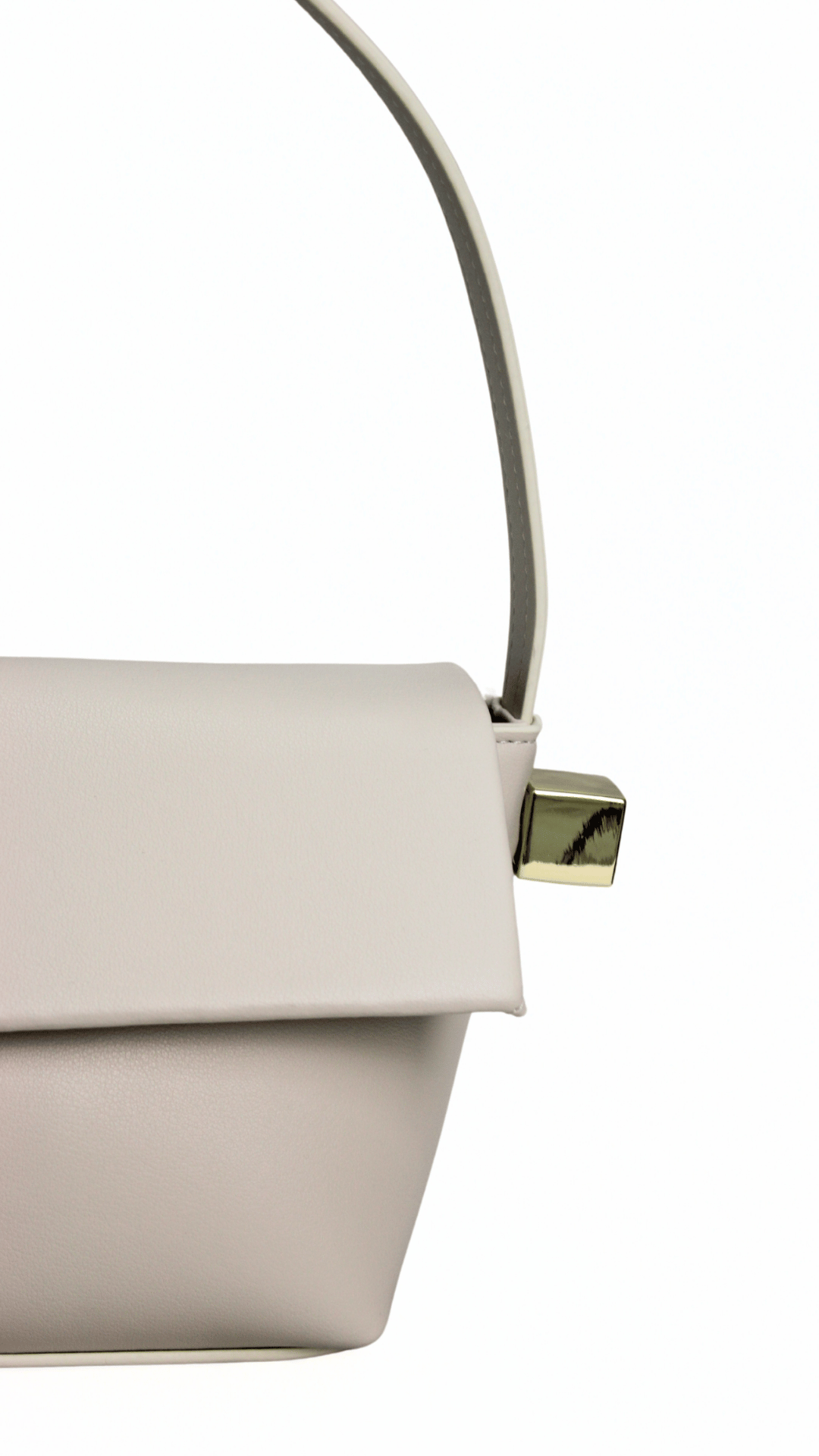 JACQUEMUS Pochette Luz in Camoscio bianca