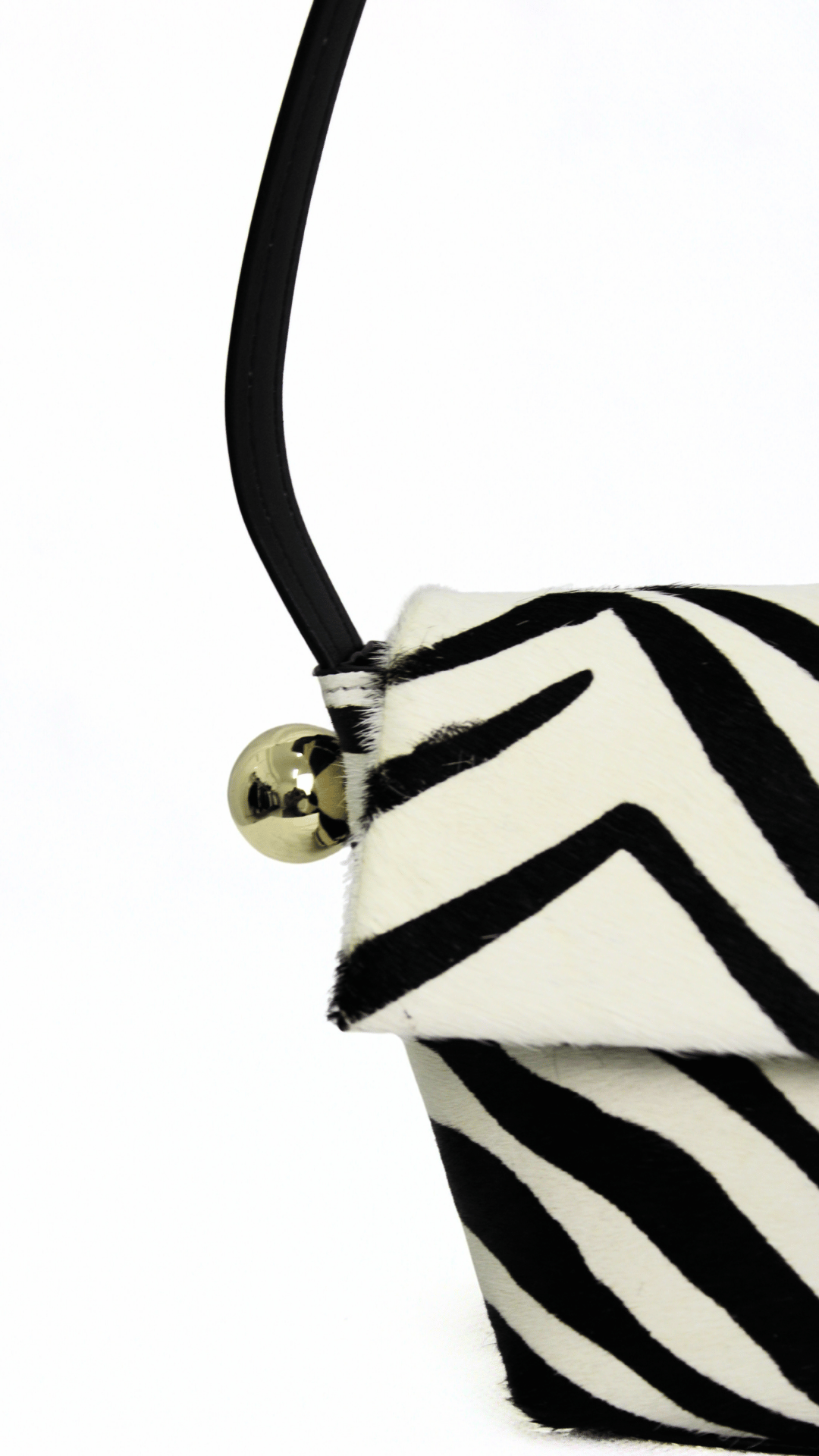JACQUEMUS Pochette Luz in Camoscio zebrata