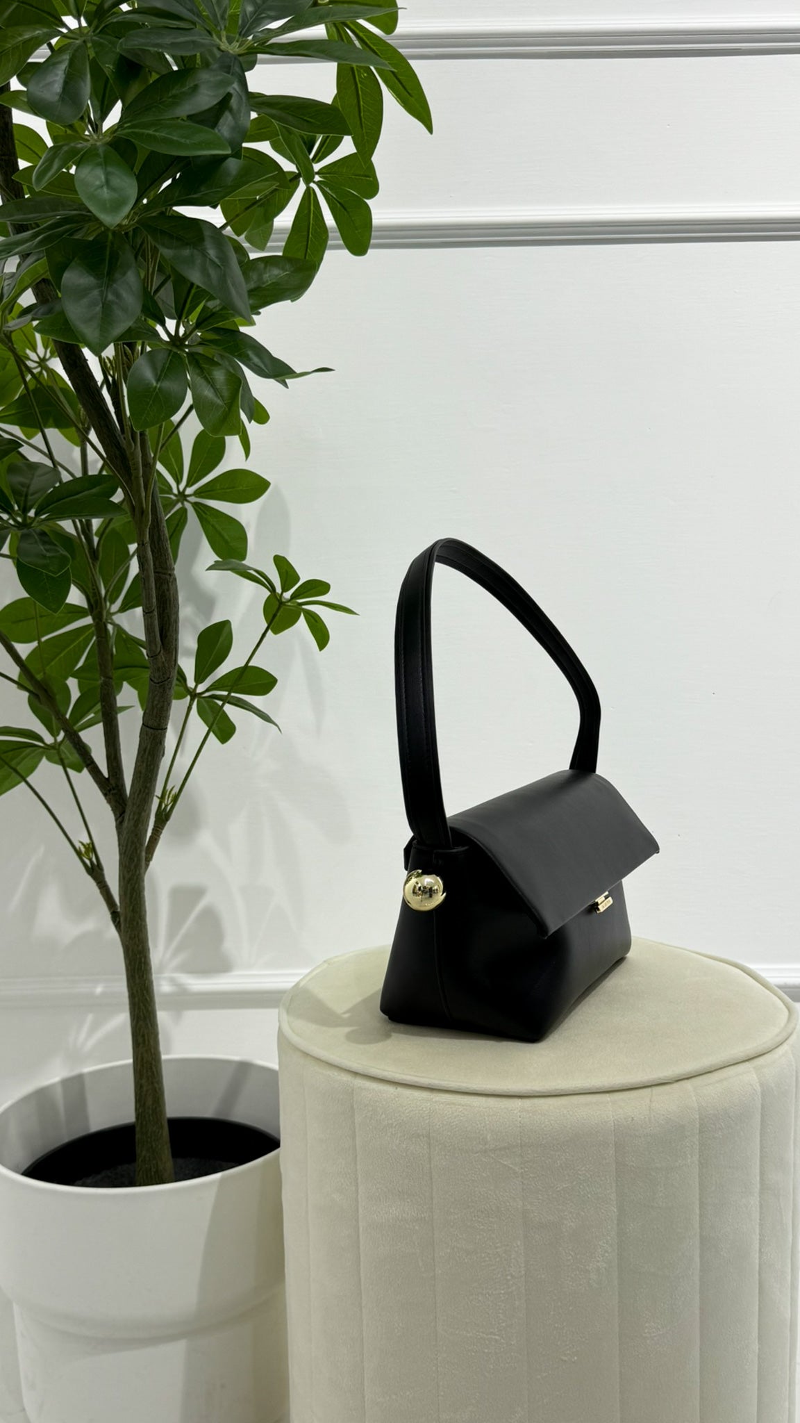 JACQUEMUS Pochette Luz in pelle Nera