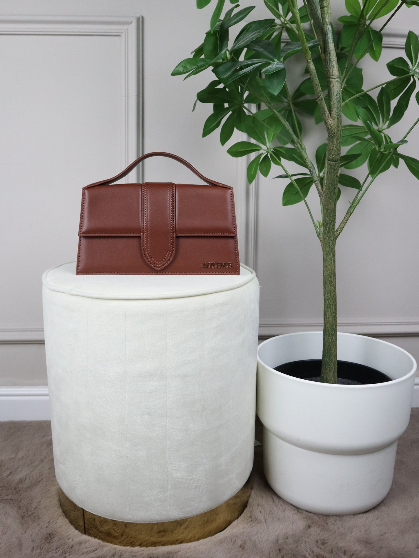 JACQUEMUS Tracolla Le Grand Bambino marrone scuro