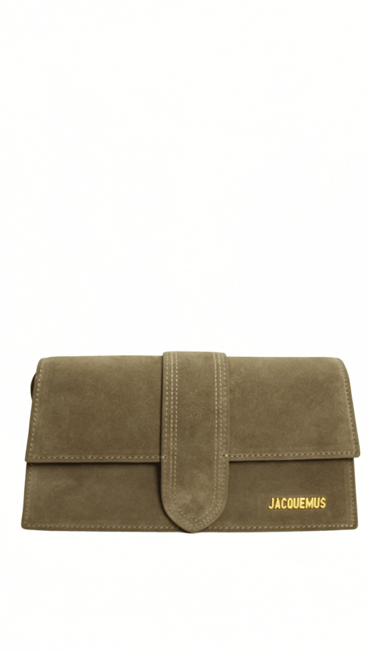 JACQUEMUS Tracolla Le Grand Bambino scamosciato verde