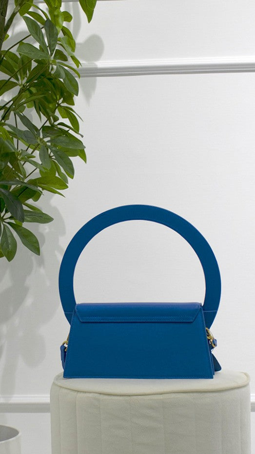 JACQUEMUS Borsa Le Sac Rond azzurra