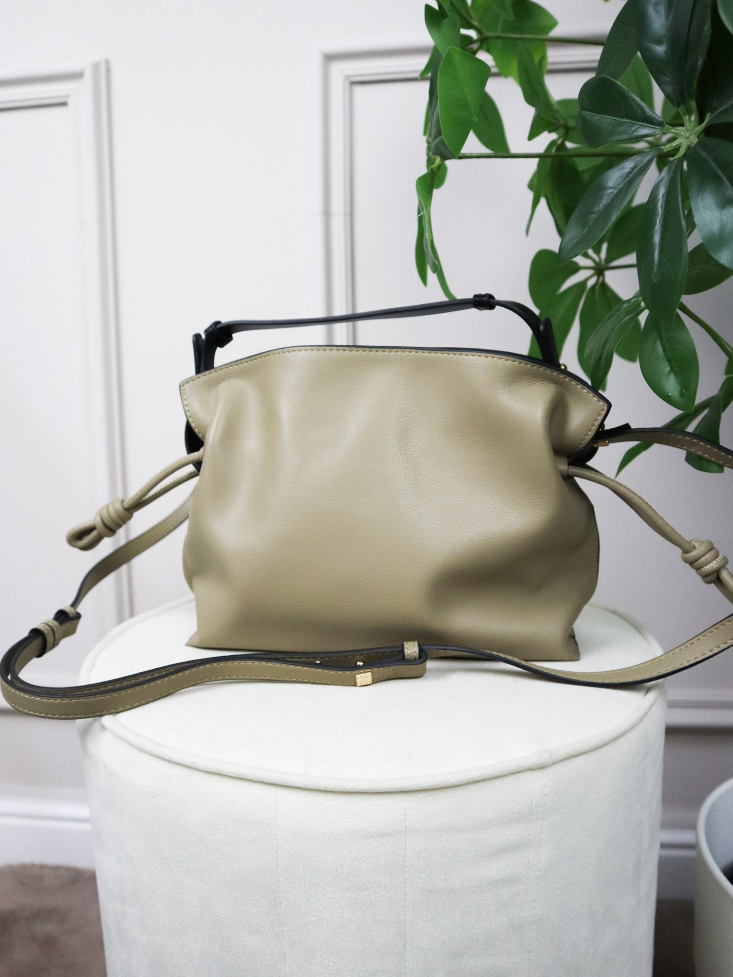 LOEWE Borsa Flamenco Clutch media beige
