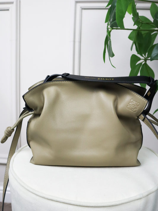 LOEWE Borsa Flamenco Clutch media beige