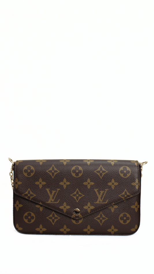 LV Pochette Felicie Monogram interni beige