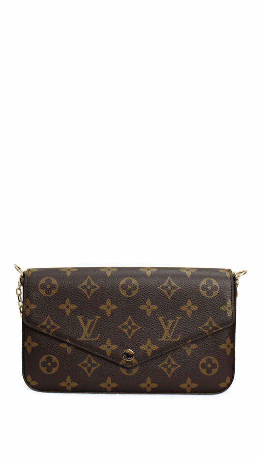 Louis Vuitton Pochette Felicie Monogram interni rossi