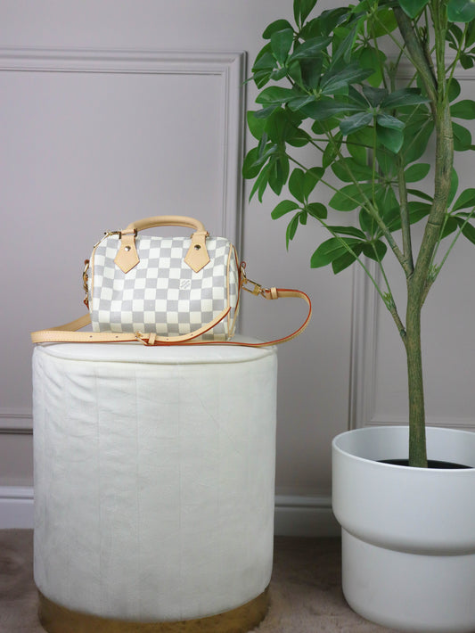 Louis Vuitton Speedy Bandoulière 25 Tela Damier Azur