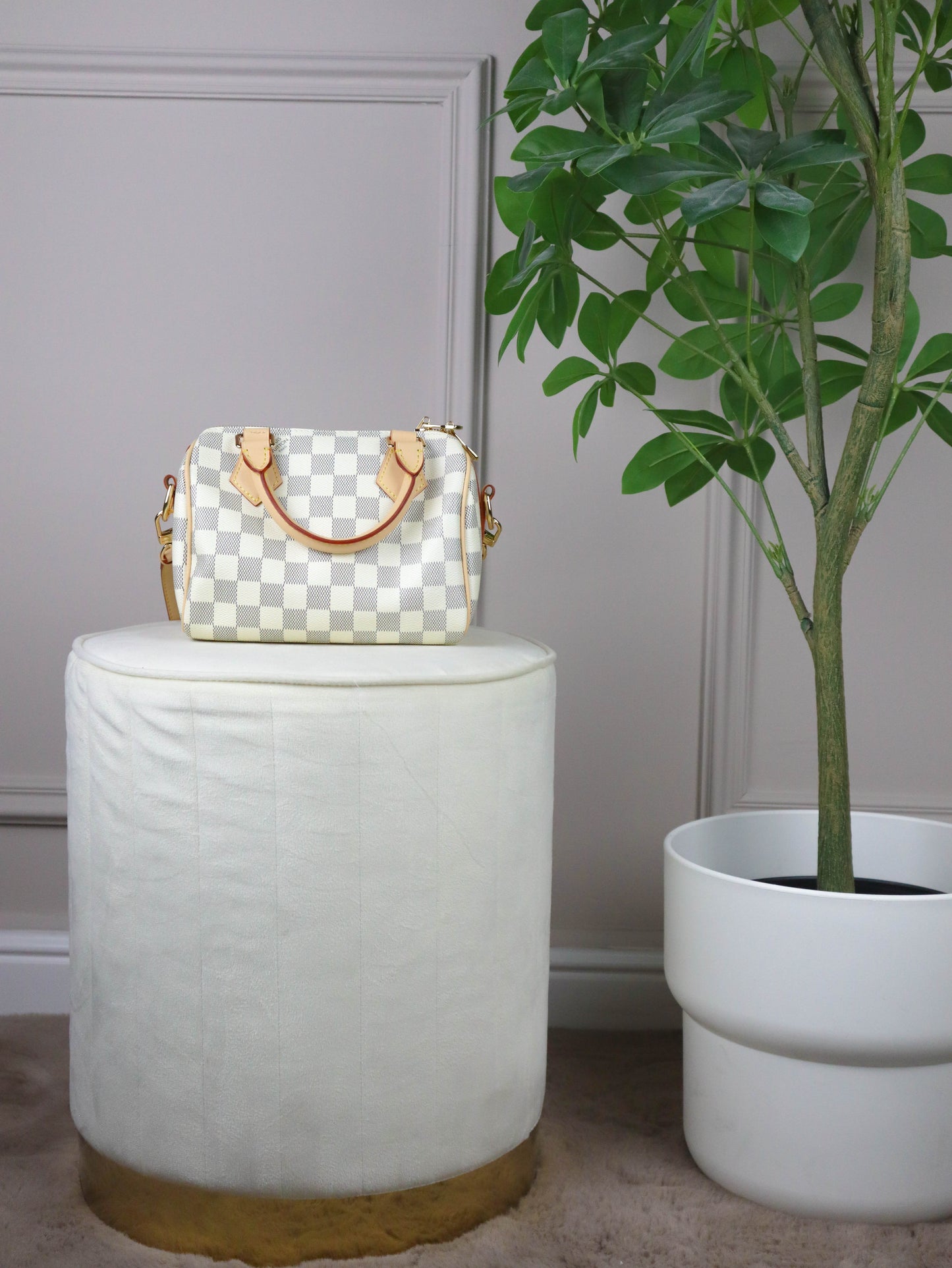 Louis Vuitton Speedy Bandoulière 25 Tela Damier Azur