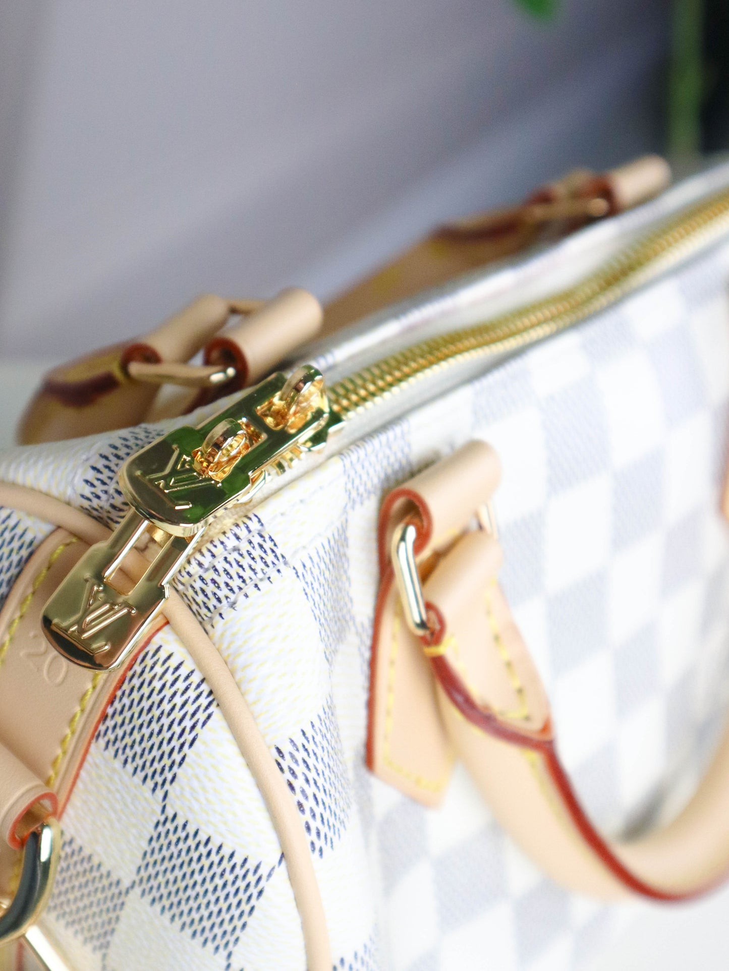 Louis Vuitton Speedy Bandoulière 25 Tela Damier Azur