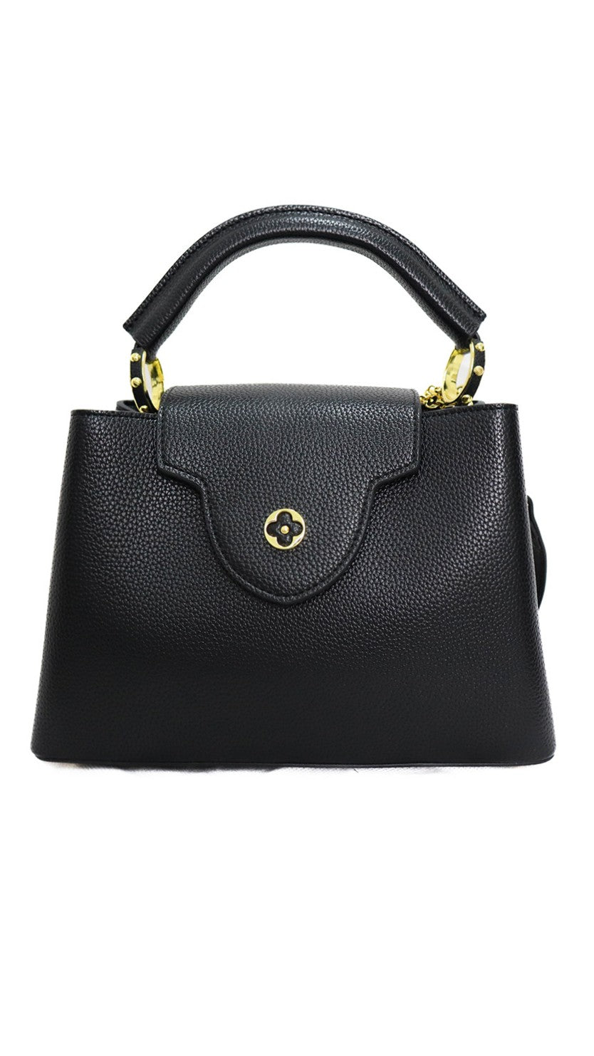 Louis Vuitton Taurillon Embellished Flower Handle Capucines nera