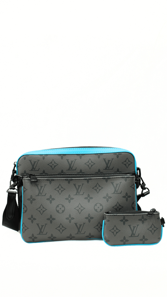 Louis Vuitton Borsello Trio Messenger Monogram grigio