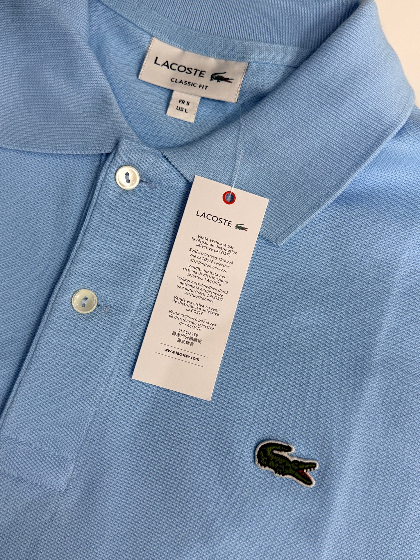 LACOSTE Polo Azzurro Cielo