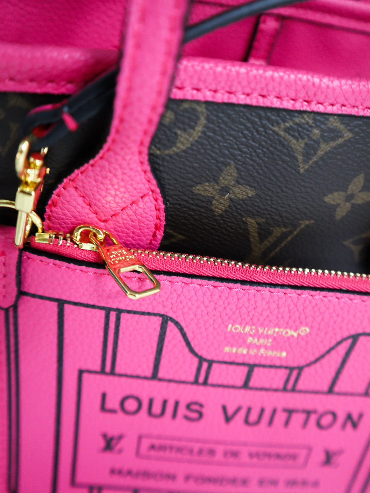 Louis Vuitton Borsa OnTheGo PM Monogram fucsia