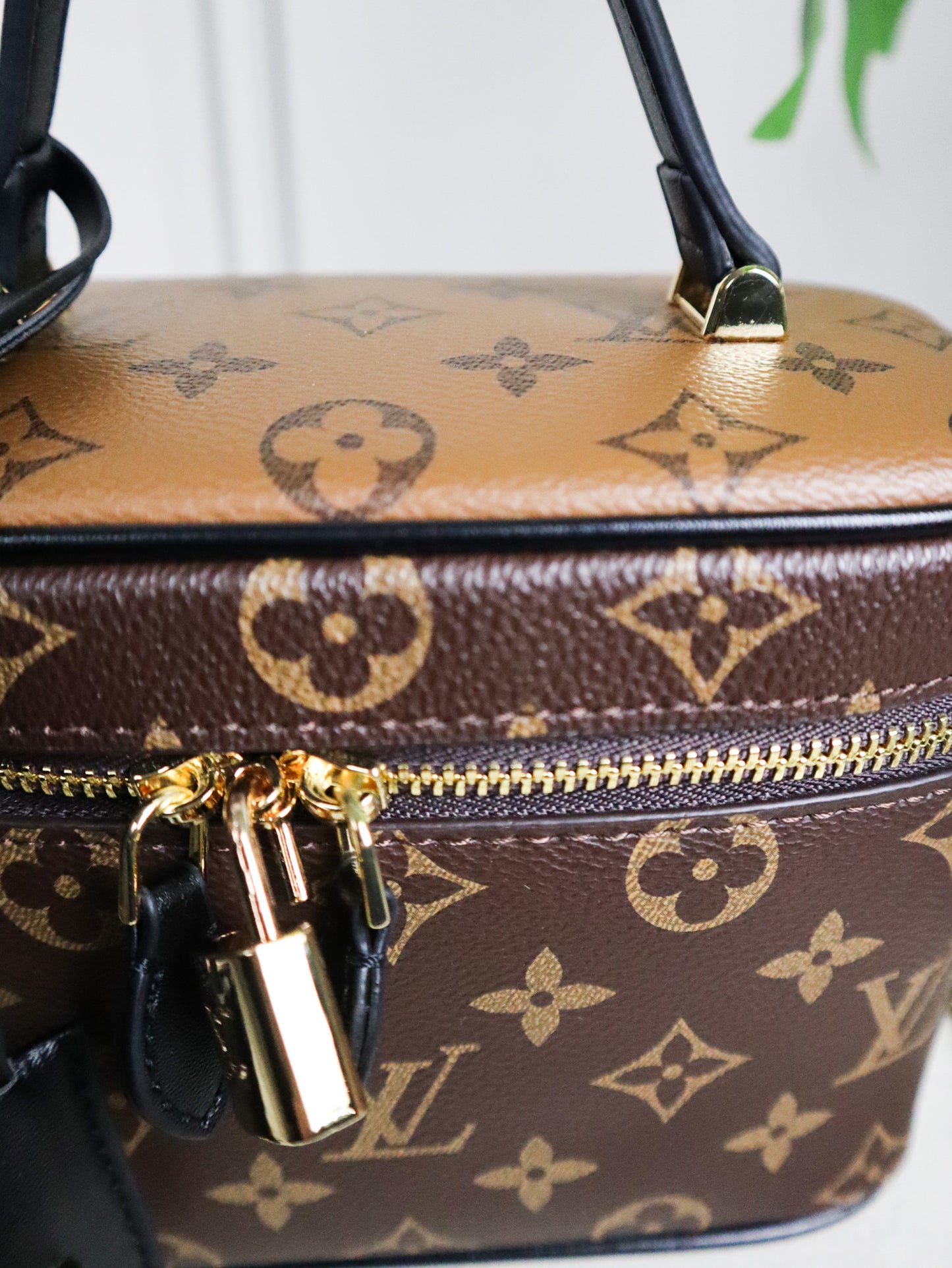 Louis Vuitton Pochette Vanity con catenella Monogram Reverse Canvas