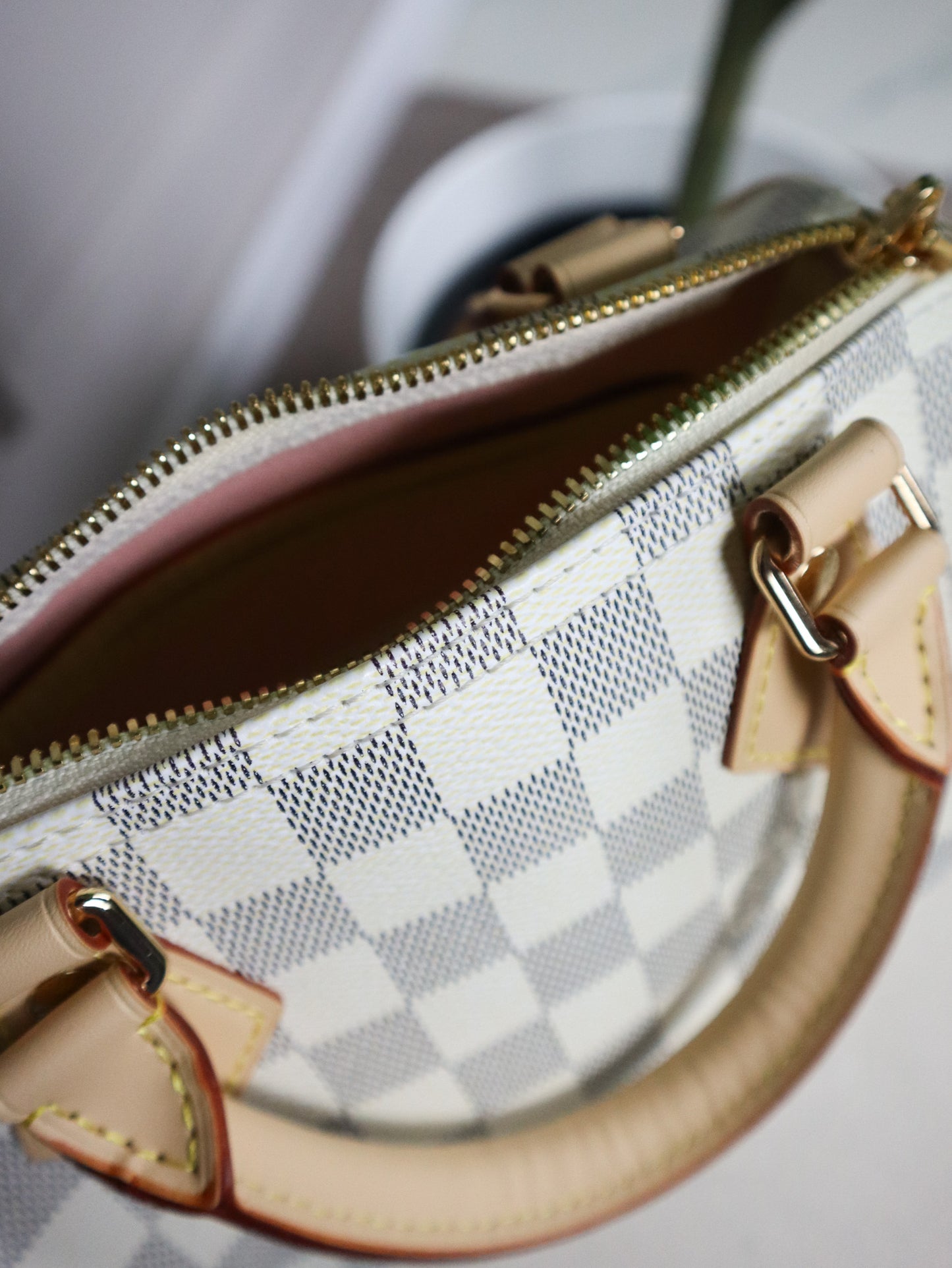 Louis Vuitton Speedy Bandoulière medio Tela Damier Azur