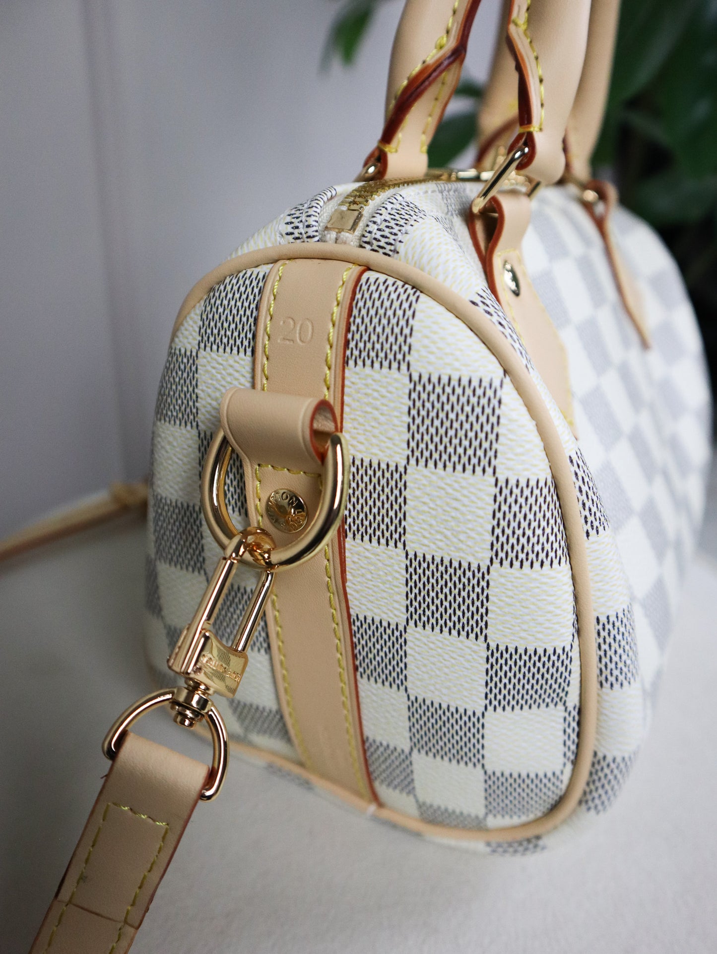 Louis Vuitton Speedy Bandoulière medio Tela Damier Azur