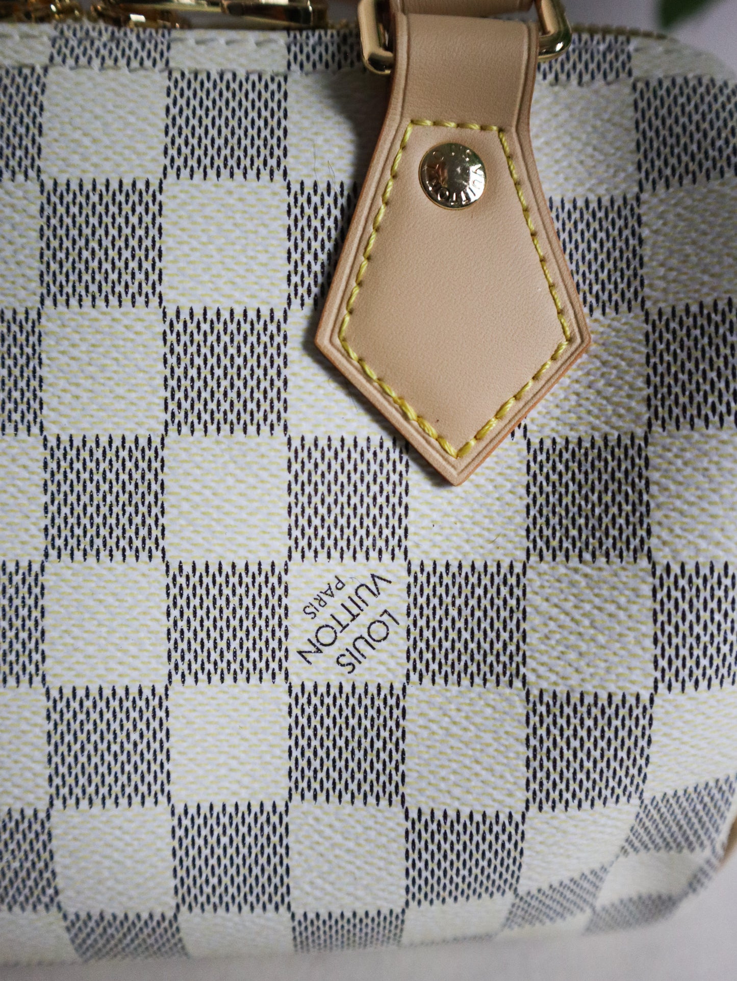 Louis Vuitton Speedy Bandoulière medio Tela Damier Azur