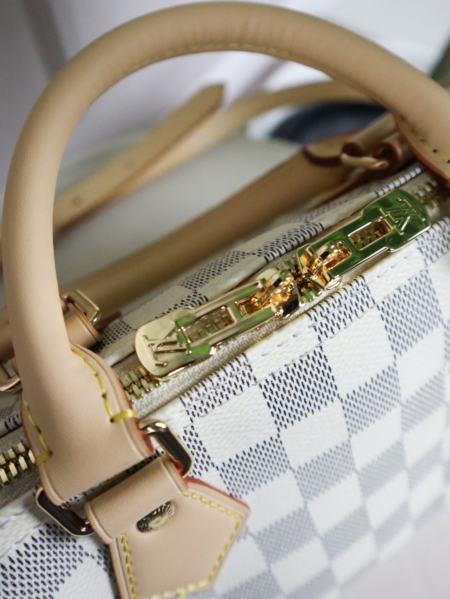 Louis Vuitton Speedy Bandoulière medio Tela Damier Azur
