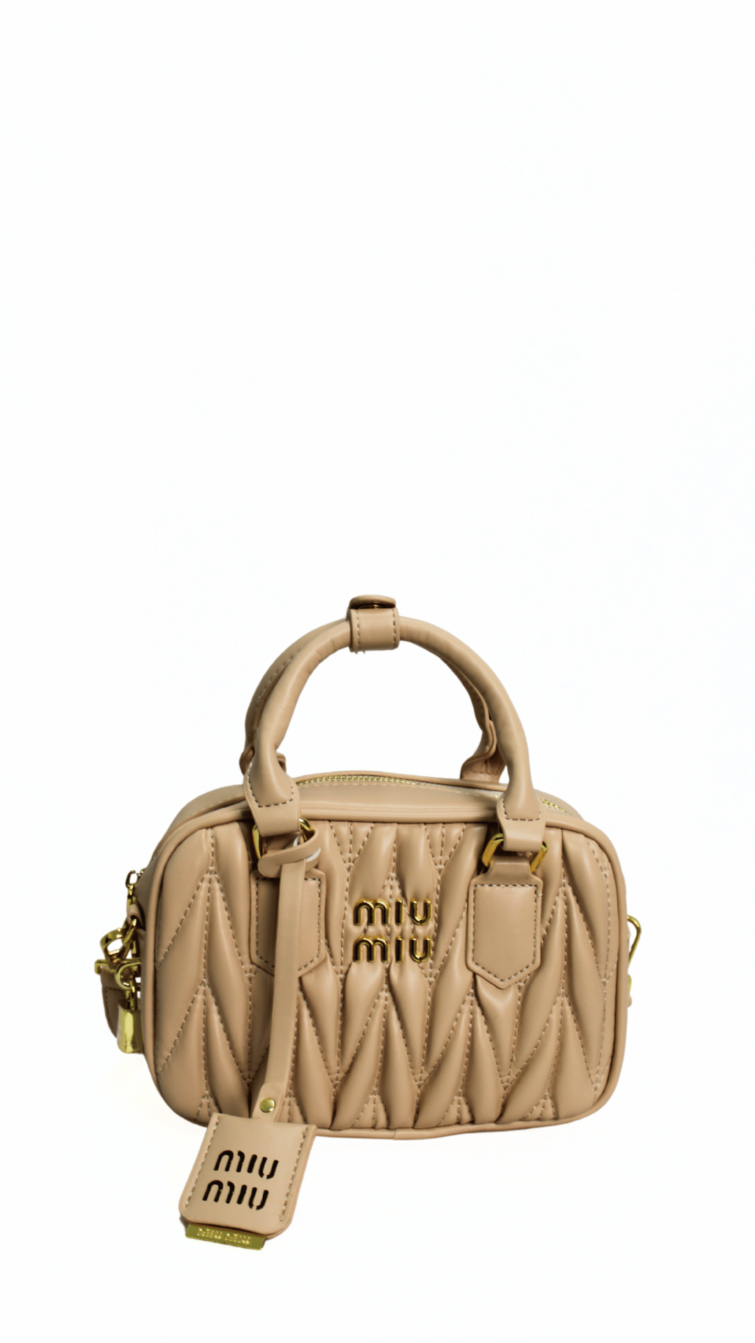 MIU MIU Borsa Matelassé marroncino