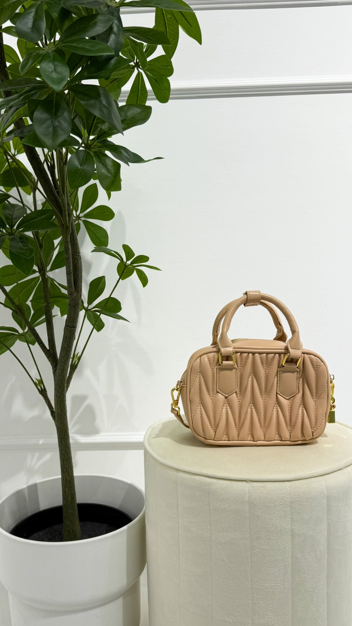 MIU MIU Borsa Matelassé marroncino