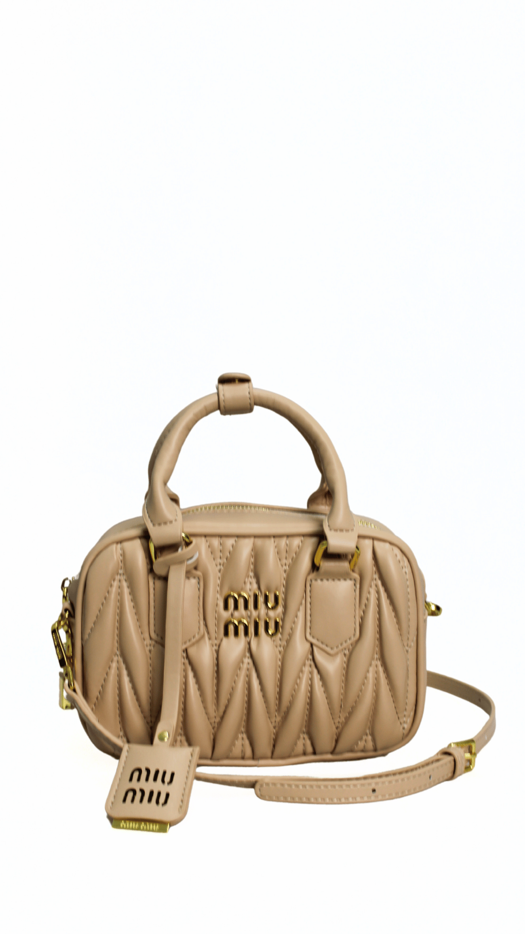 MIU MIU Borsa Matelassé marroncino