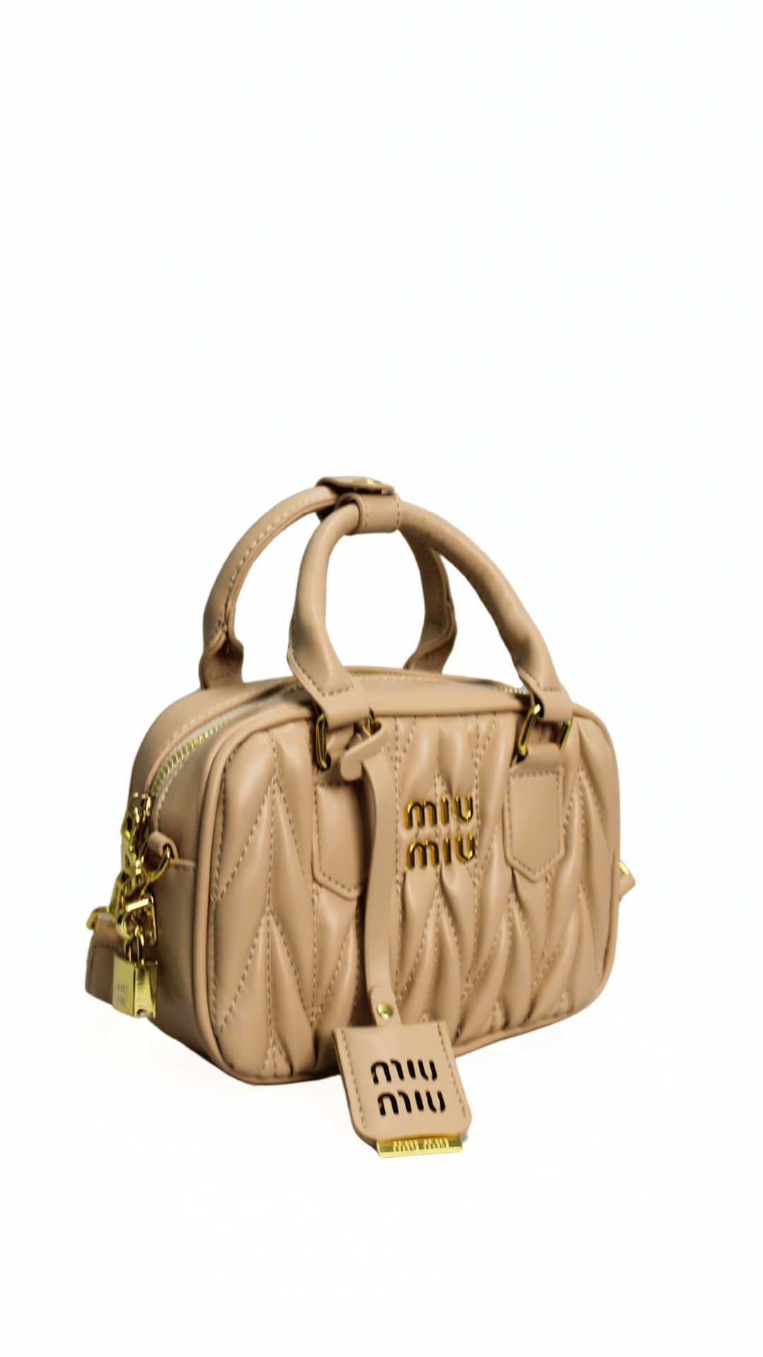 MIU MIU Borsa Matelassé marroncino