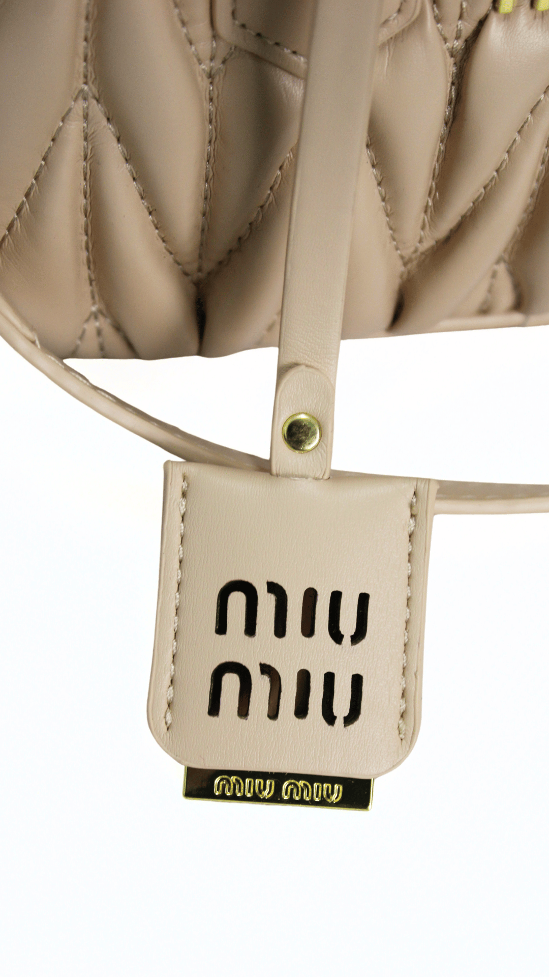 MIU MIU Borsa Matelassé marroncino