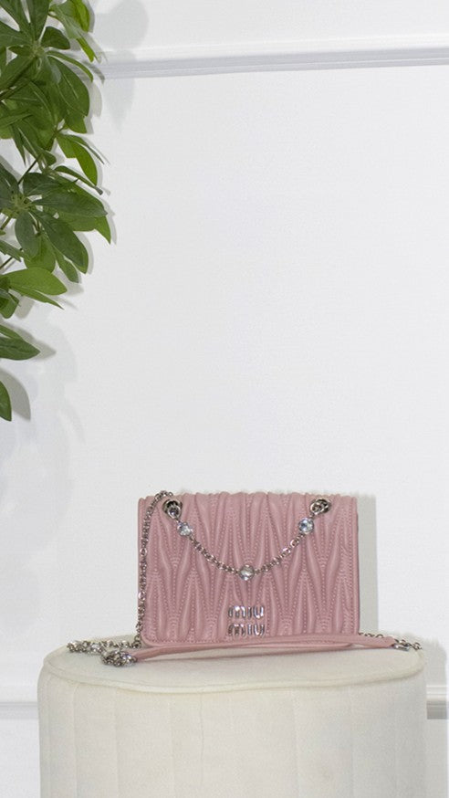 MIU MIU Borsa matelassé rosa